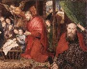 GOES, Hugo van der Adoration of the Shepherds (detail) sg